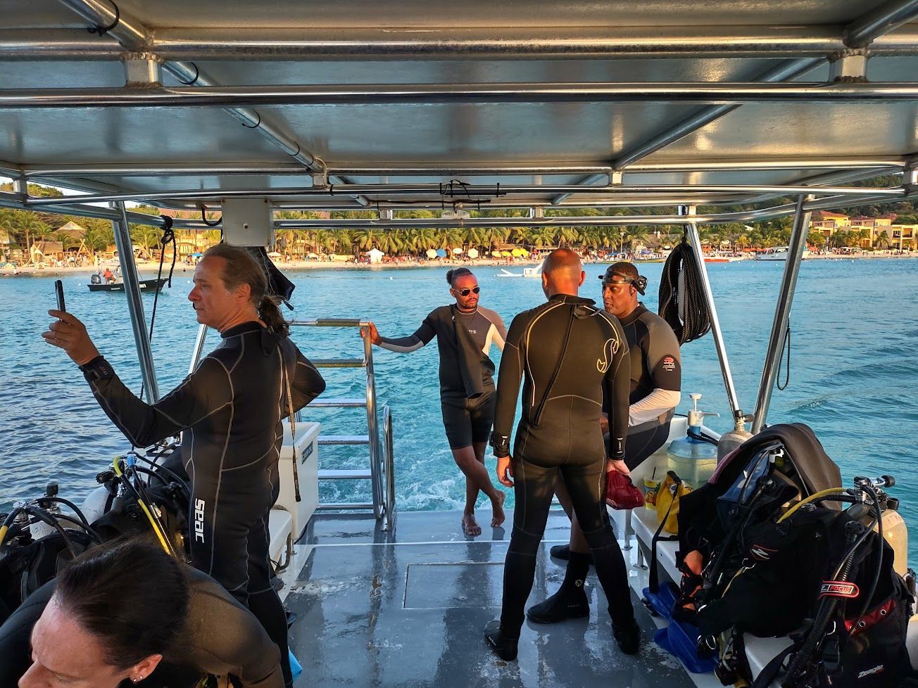 Scuba instructor guiding student at a North Florida spring
