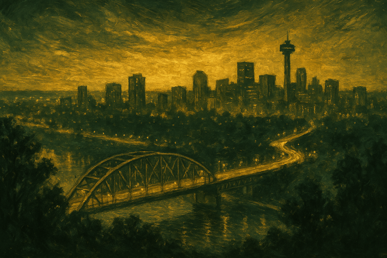 An aerial view of a city with a lot of buildings and trees.