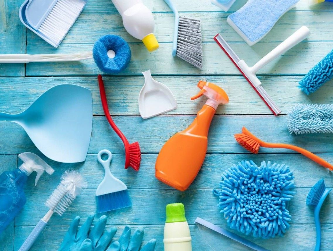 Cleaning equipment used to clean houses in Hoveringham