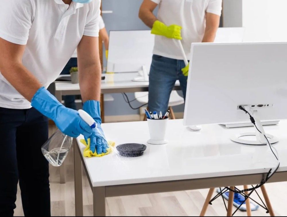 Squeaky Cleaners Nottingham cleaning an office in Hoveringham