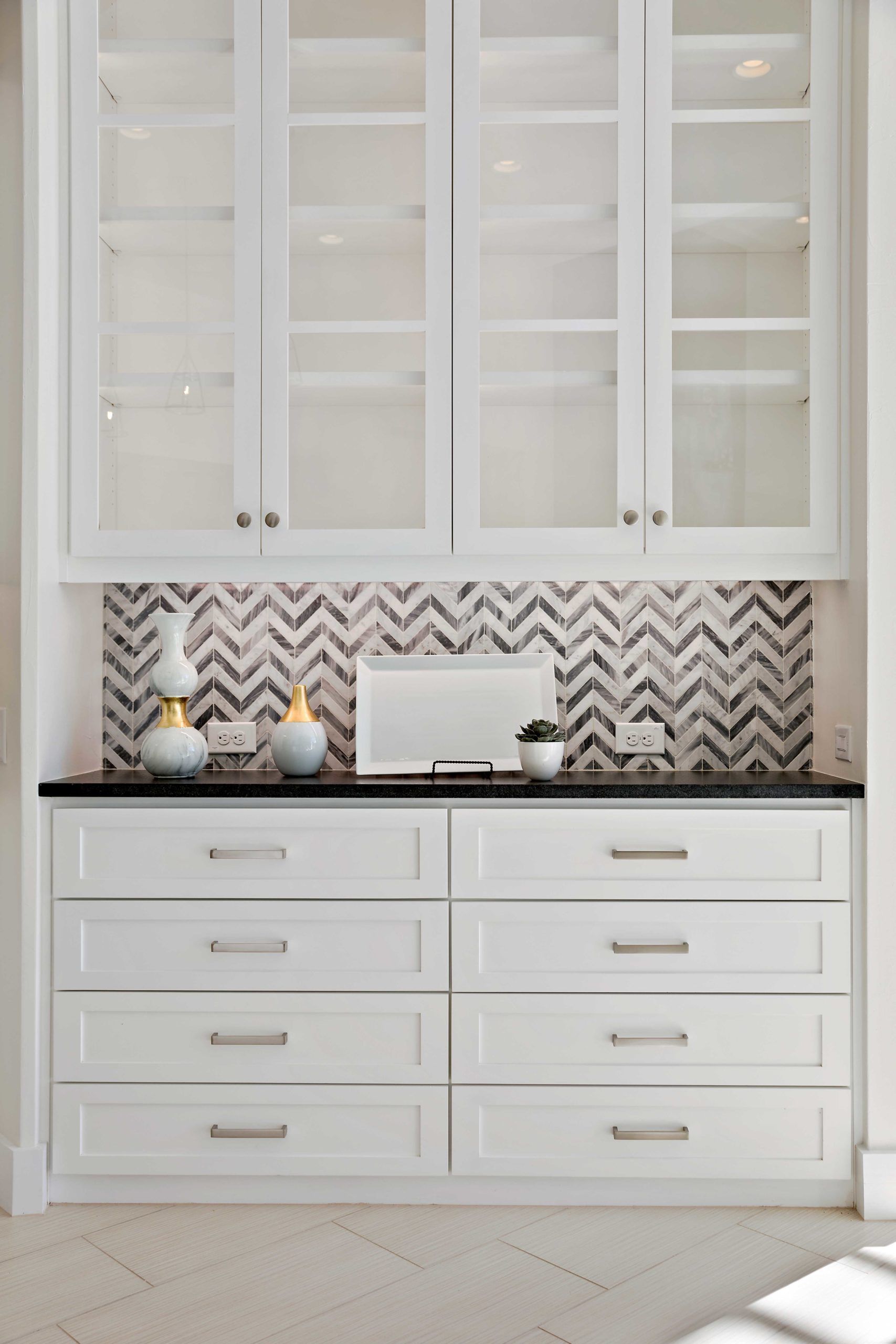 Clear Glass Cabinet doors for butler's pantry