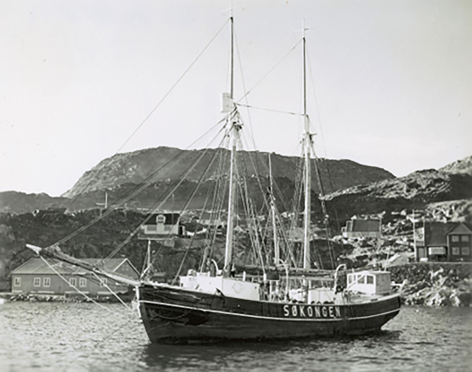 Søkongen. Motorskonnert. Umanak 1923. Ekspeditionsskib til Knud Rasmussen. Nakskov Skibsværft nybygning nr. 12.