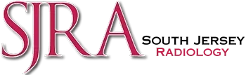 SJR A South Jersey Radiology logo in red and black on a white background