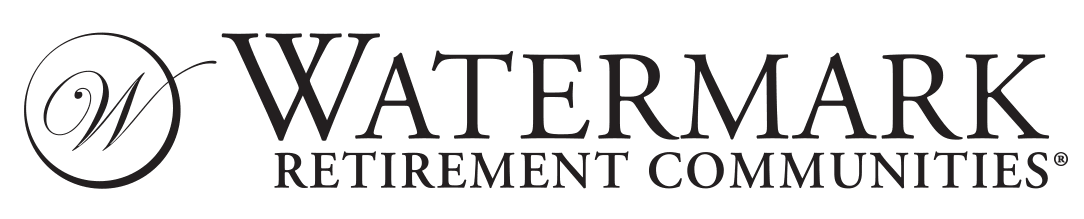 Watermark Retirement Communities logo with stylized “W” and serif text in gray and black