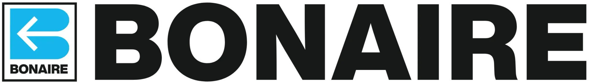 Bonaire logo with a blue B-shaped arrow and the word BONAIRE in black bold font.