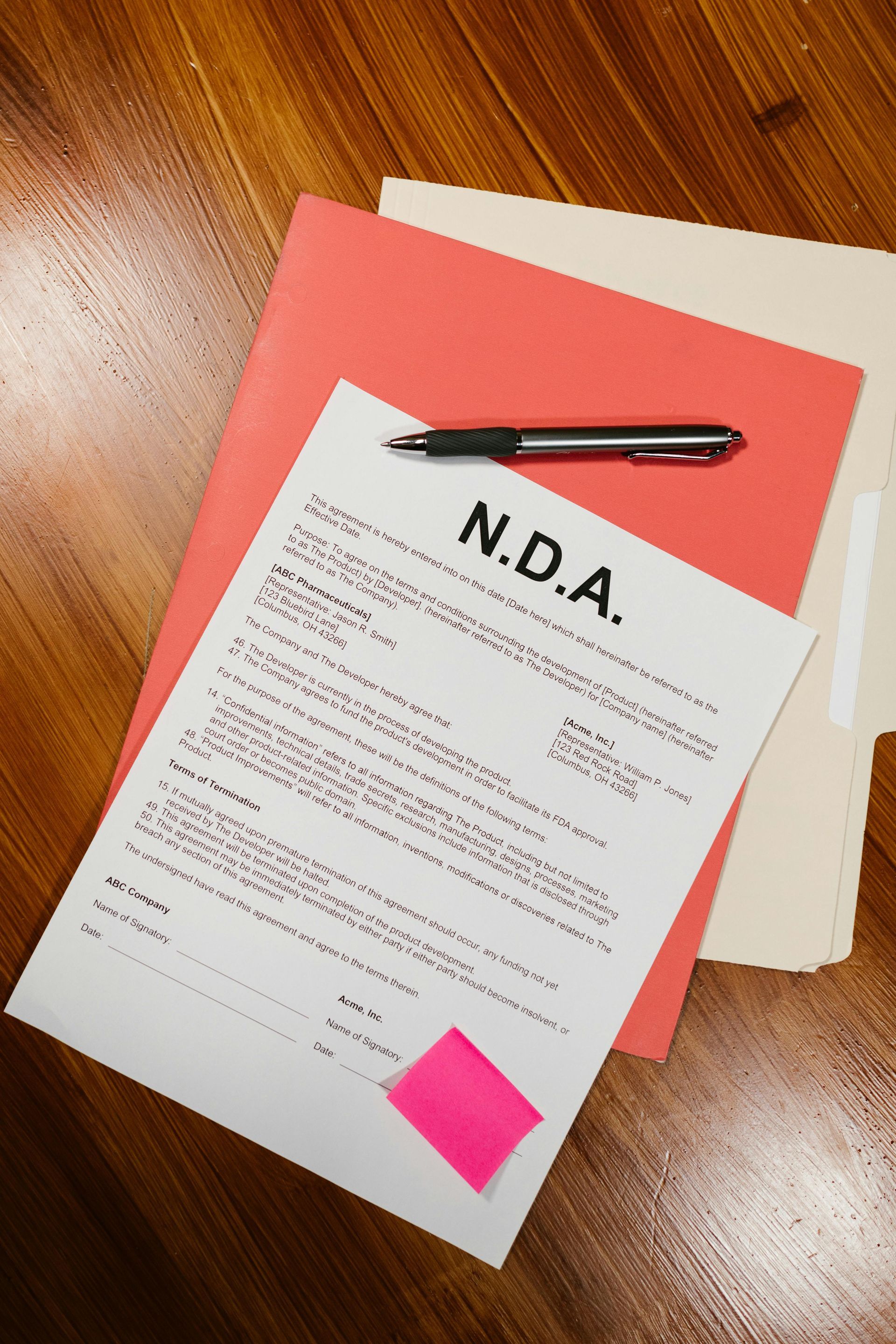 Non-disclosure agreement