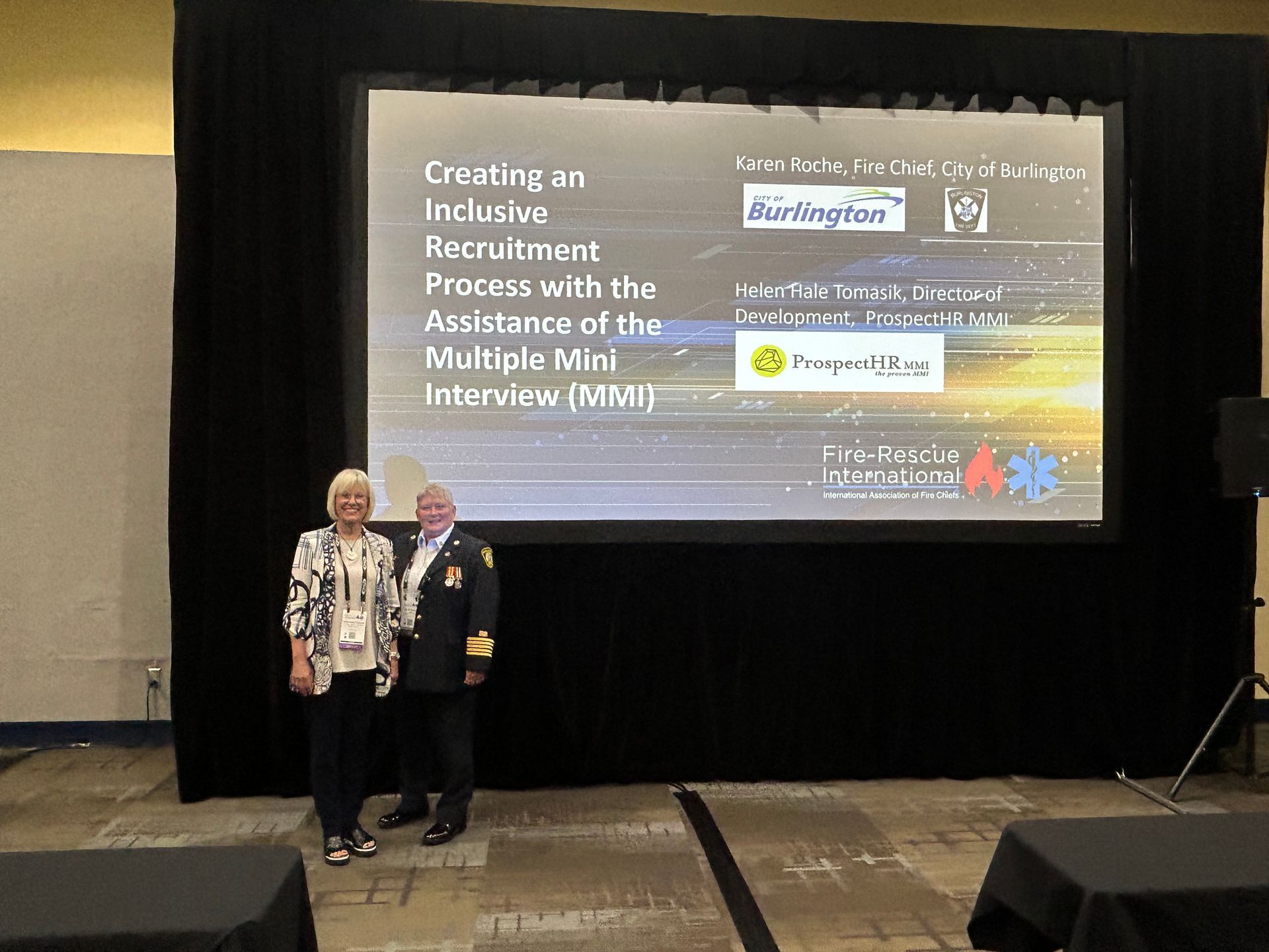 Karen Roche, Fire Chief for City of Burlington and Helen Tomasik, ProspectHR MMI