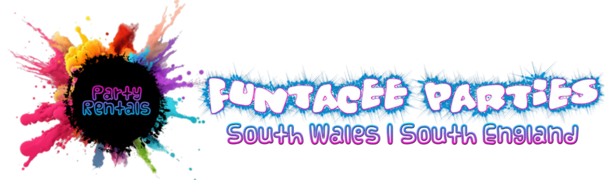 Colorful logo banner reading “PUNCHFACE PARTIES” with “South Wales | South England” on a white background