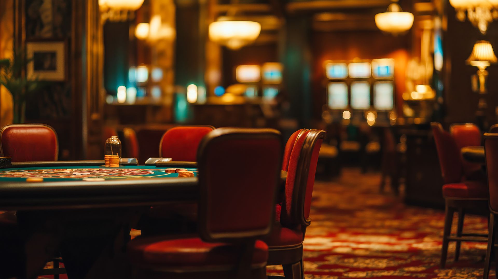 Casino indoor room with poker tables concept background. Casino indoor room with poker tables concept background.