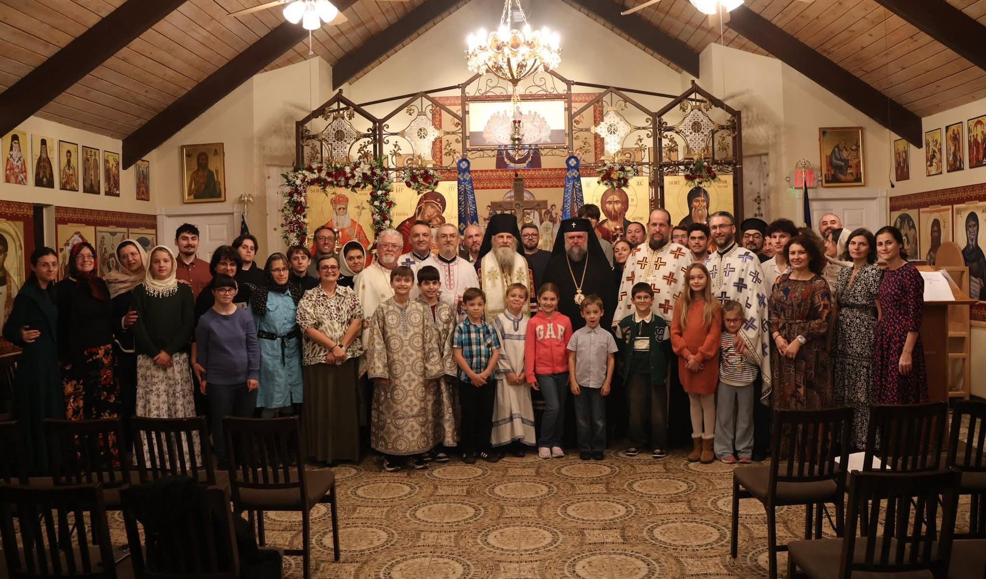 Romanian Orthodox clergy at St. John Cassian Church San Antonio