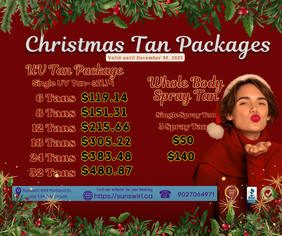 A march tan package includes a whole body spray tan