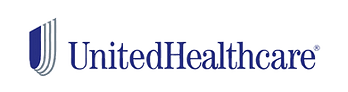 The united healthcare logo is blue and white on a white background.