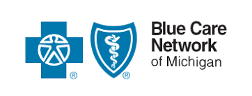 The blue care network of michigan logo is shown on a white background.