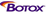 Botox logo in blue and pink text on a white background