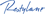 Blue handwritten signature on a white background