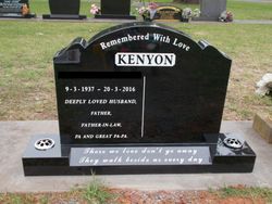 double upright black granite headstone