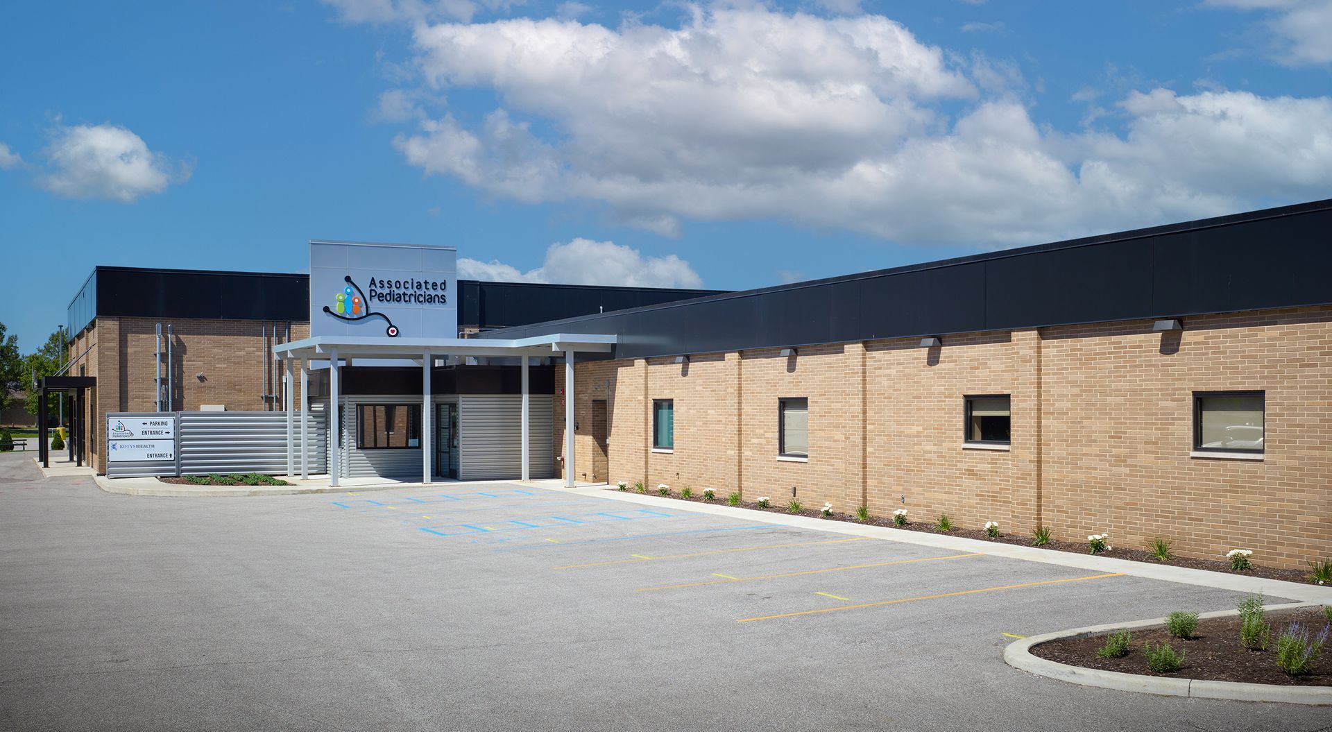 Associated Pediatricians Valparaiso office building exterior.