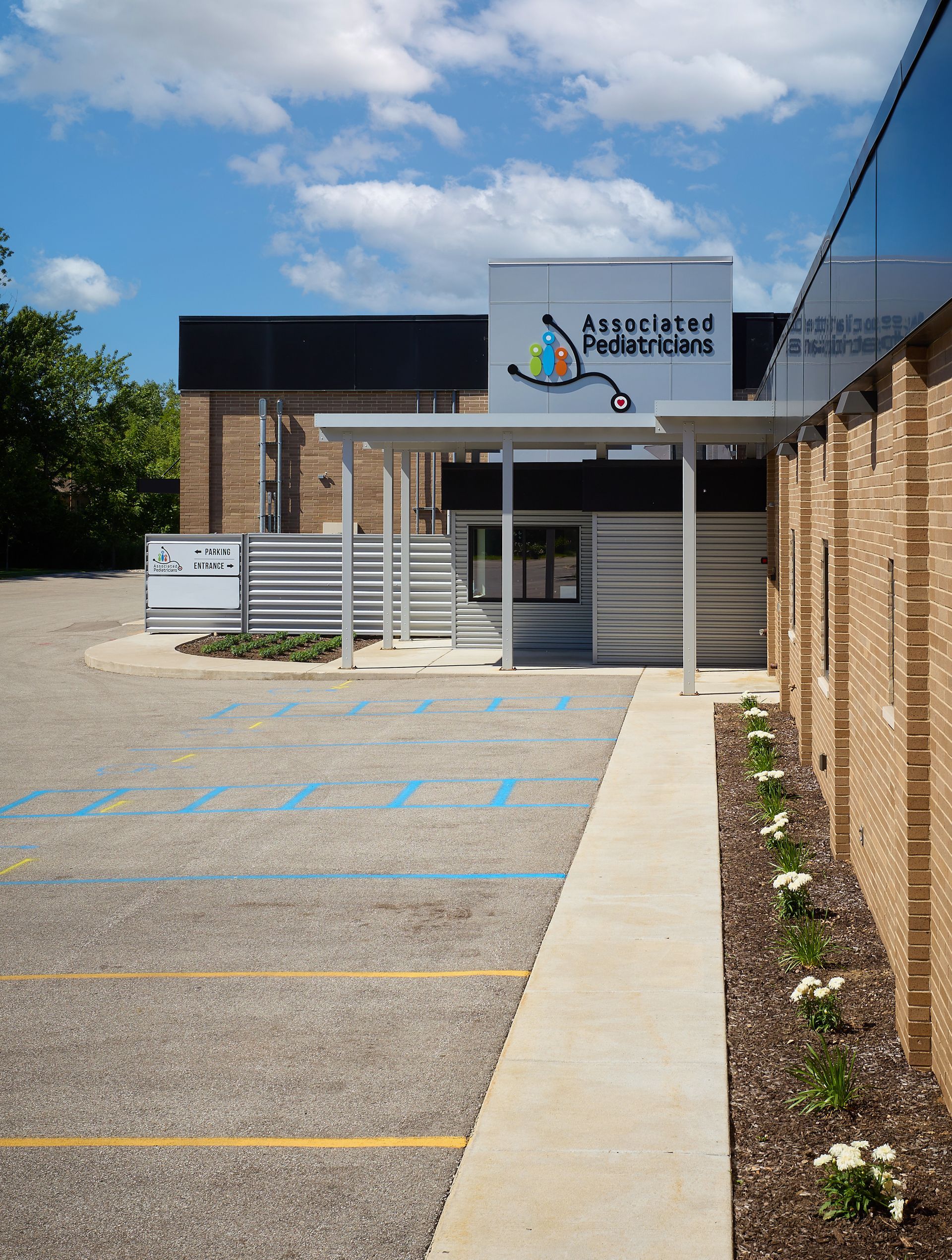 Associated Pediatricians Valparaiso office building exterior.