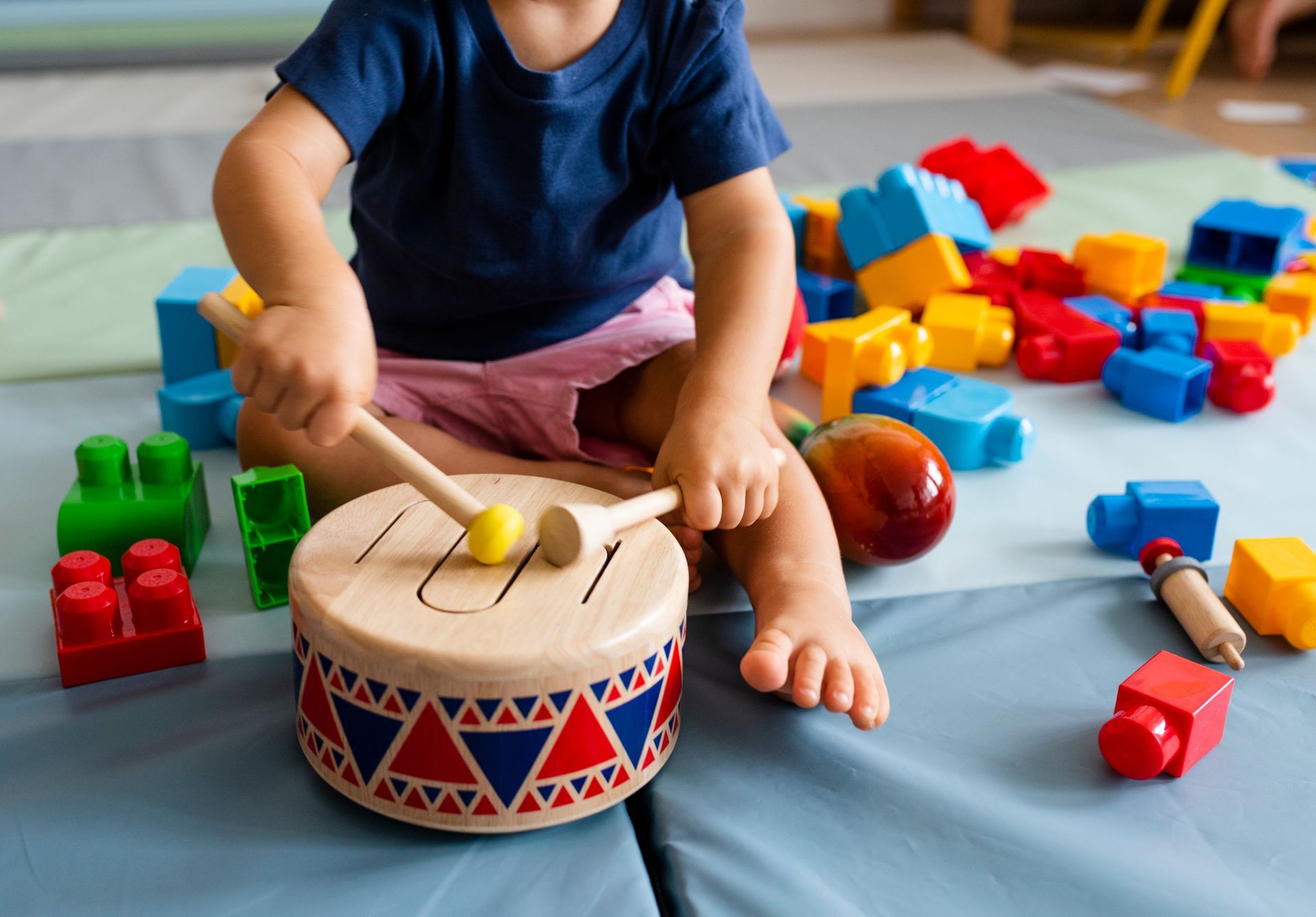 boy playing drum