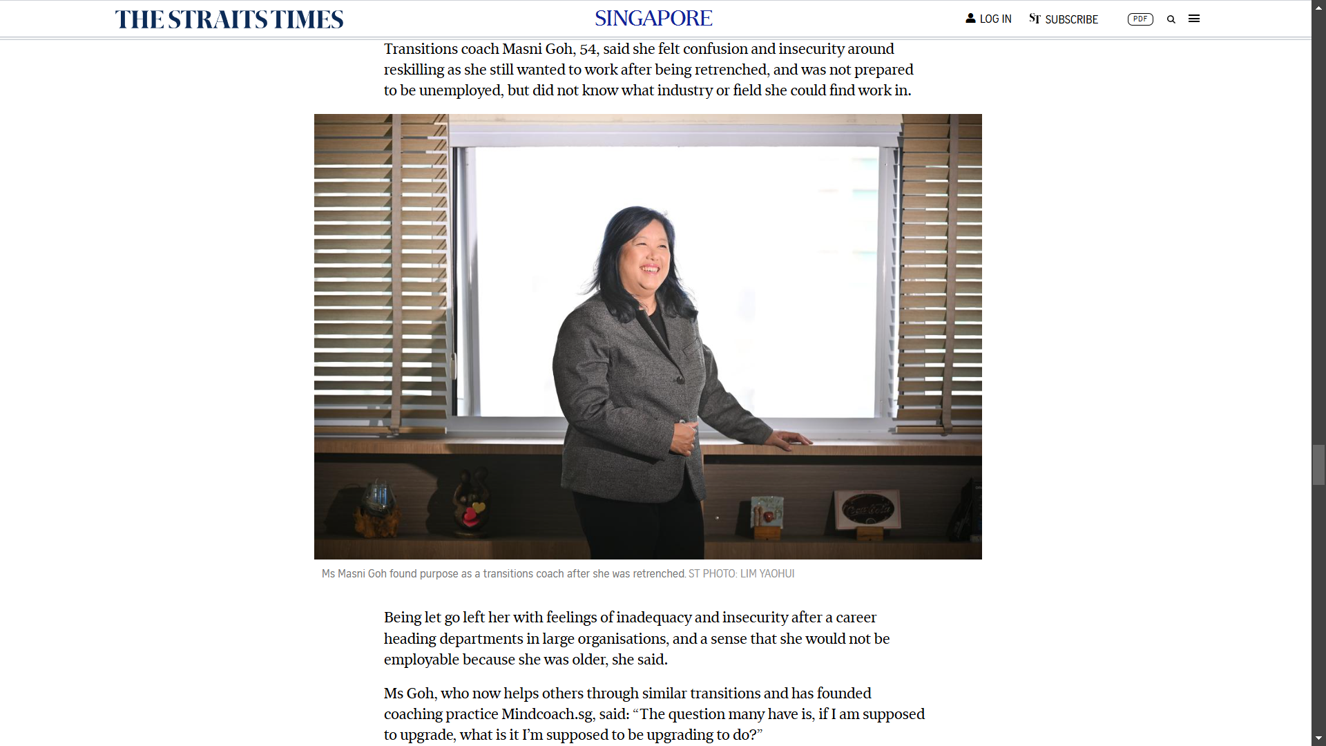 Featured in Singapore's leading News Press 