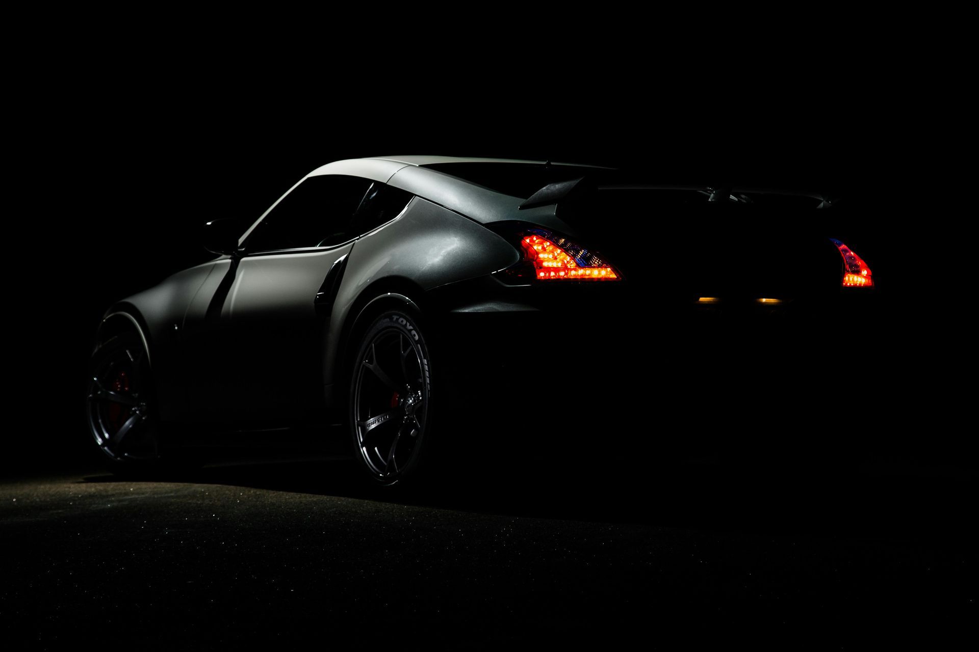 Rear view of a sport car