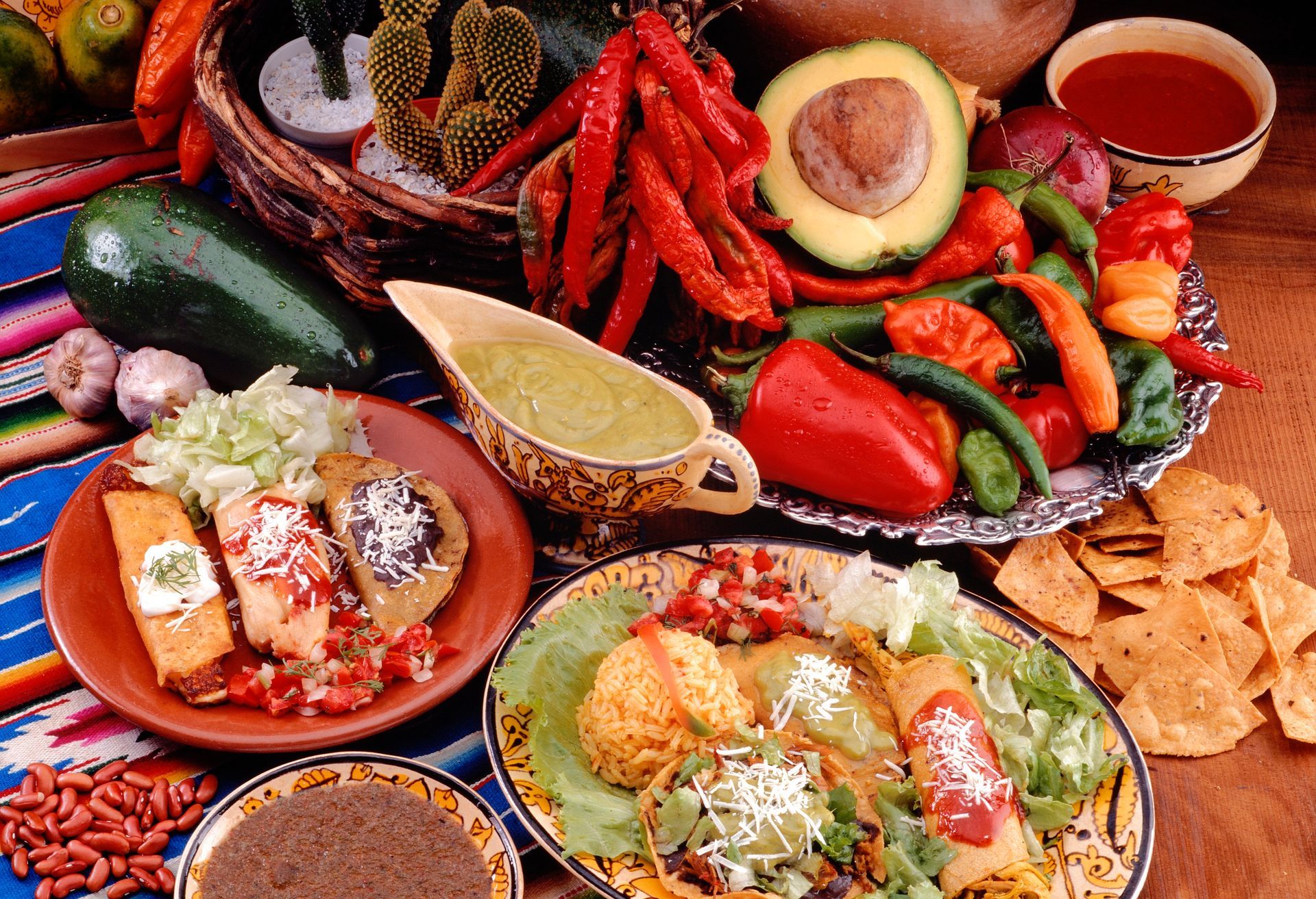 Variety of Mexican Food