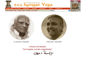 BKS Iyengar Official Website 2