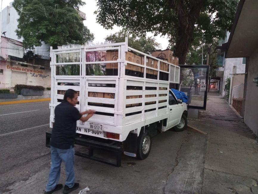 Camión de mudanzas en Villahermosa
