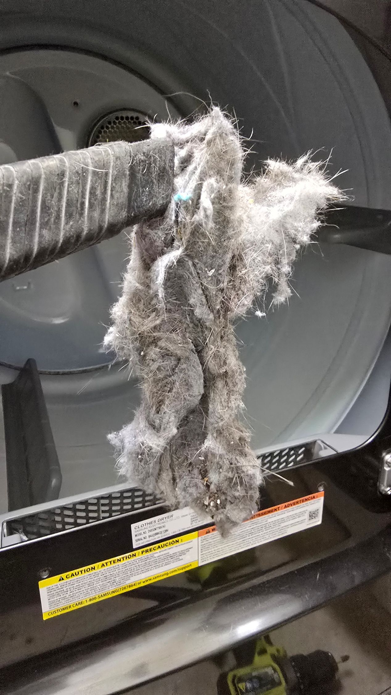 Debris removed from dryer vent in Tucson, AZ