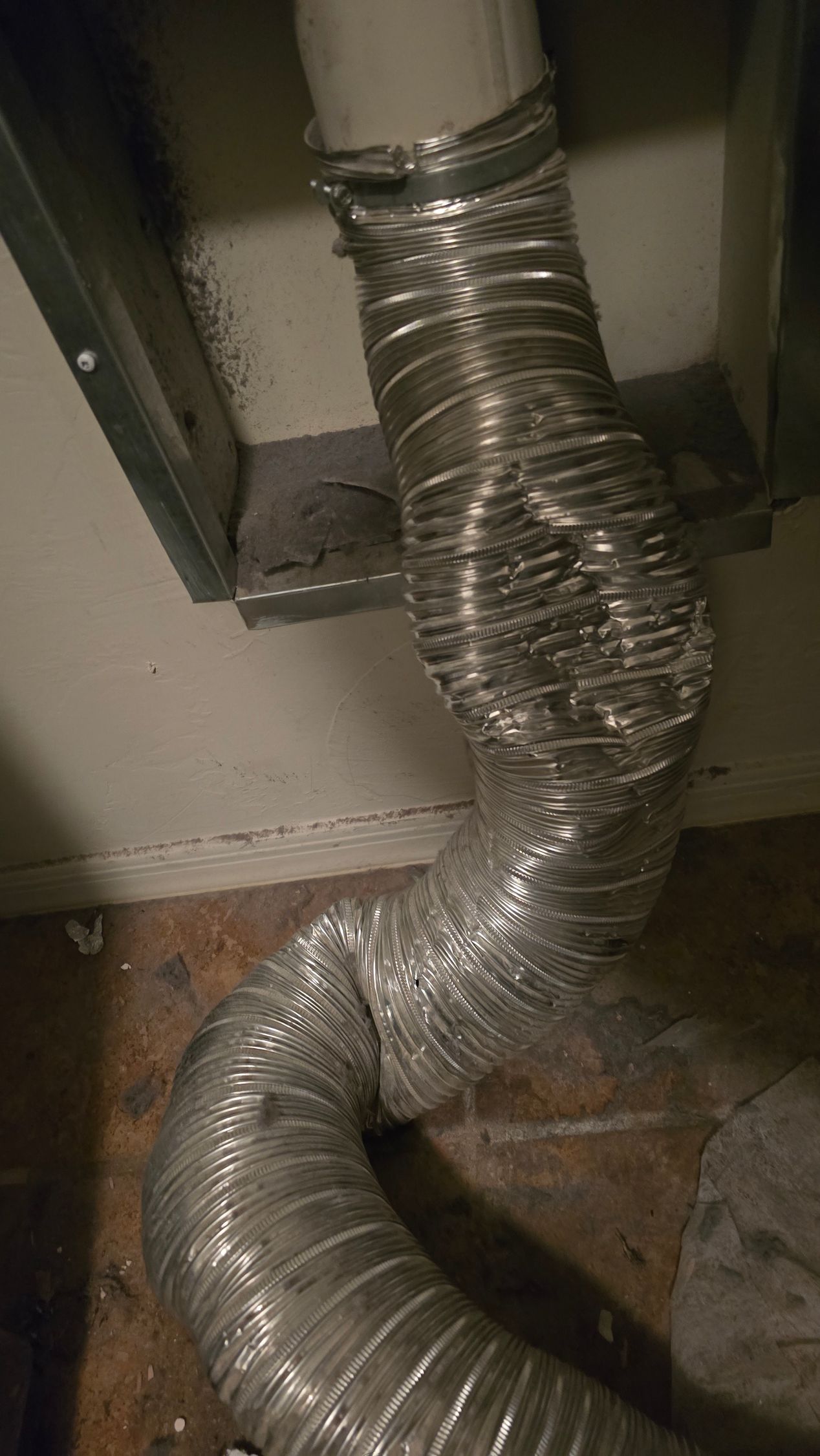 Restricted airflow on dryer vent
