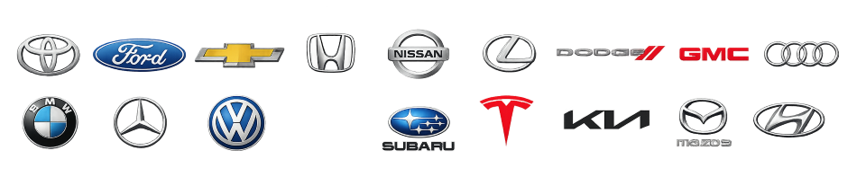 Logos of various car brands arranged in two rows.