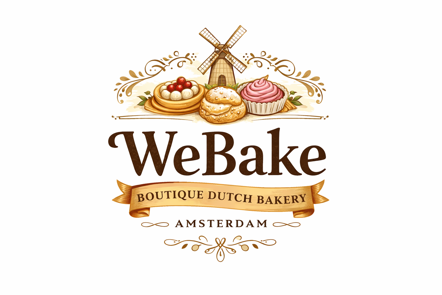 WeBake boutique bakery logo
