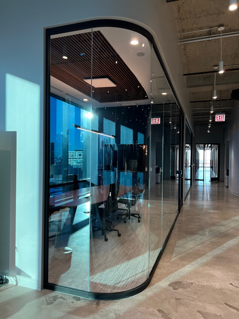 Curved Glass Partitions