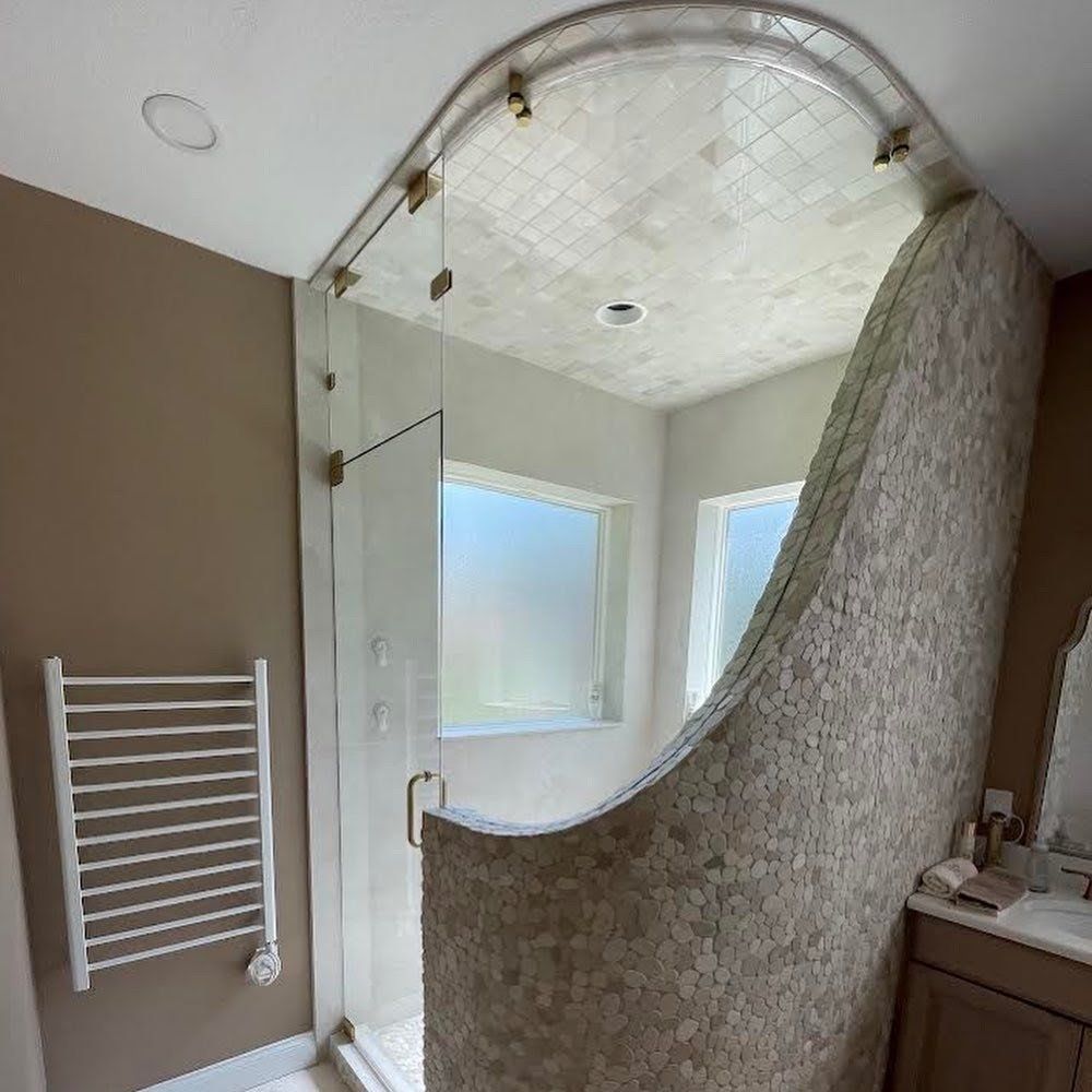 Bent and Curved Glass Shower Enclosure