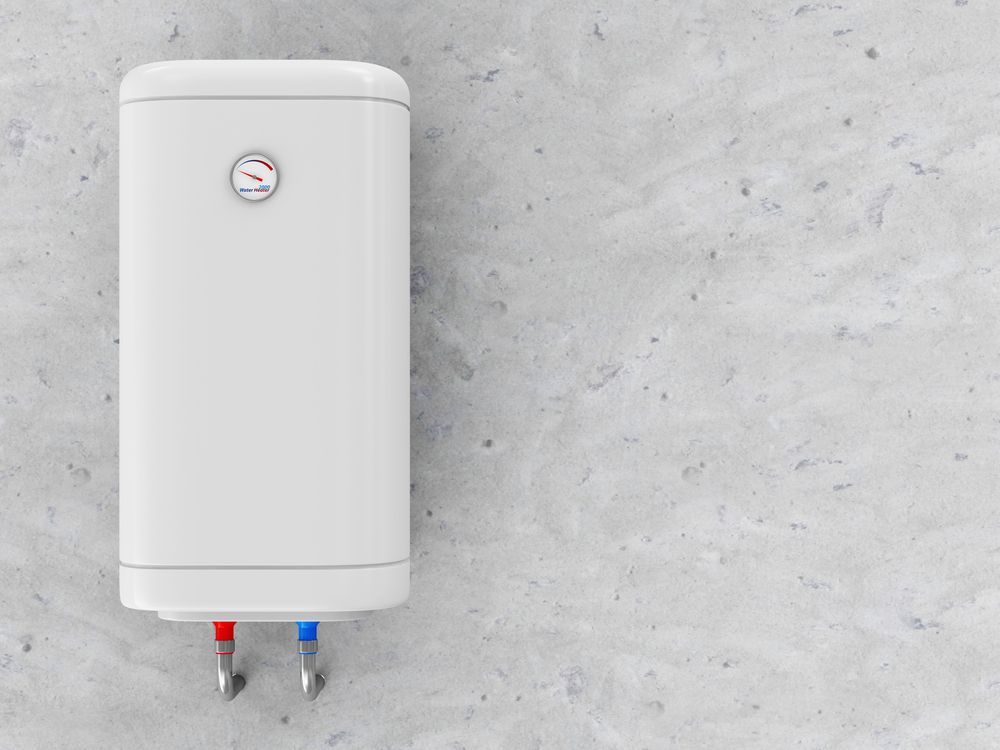 White Water Heater Mounted on a Concrete Wall — Taps 'R' Us in Mountain Creek, QLD