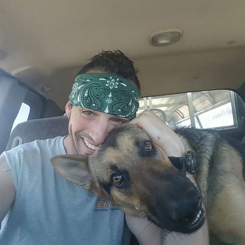 Owner and his Dog — Wausau, WI — CW Custom Exteriors Owner and his Dog — Wausau, WI — CW Custom Exteriors