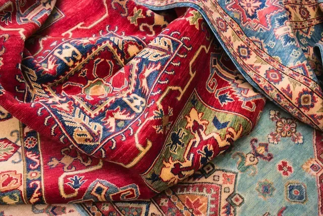 Pile of different types of rug