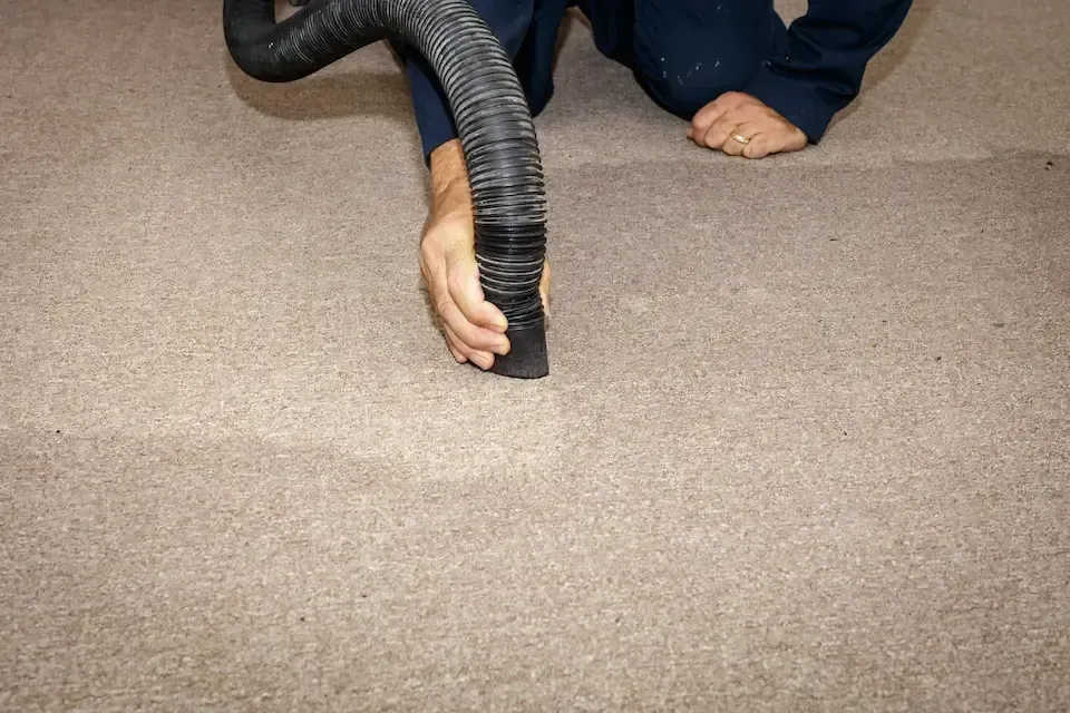 Cleaning & drying flooded carpets