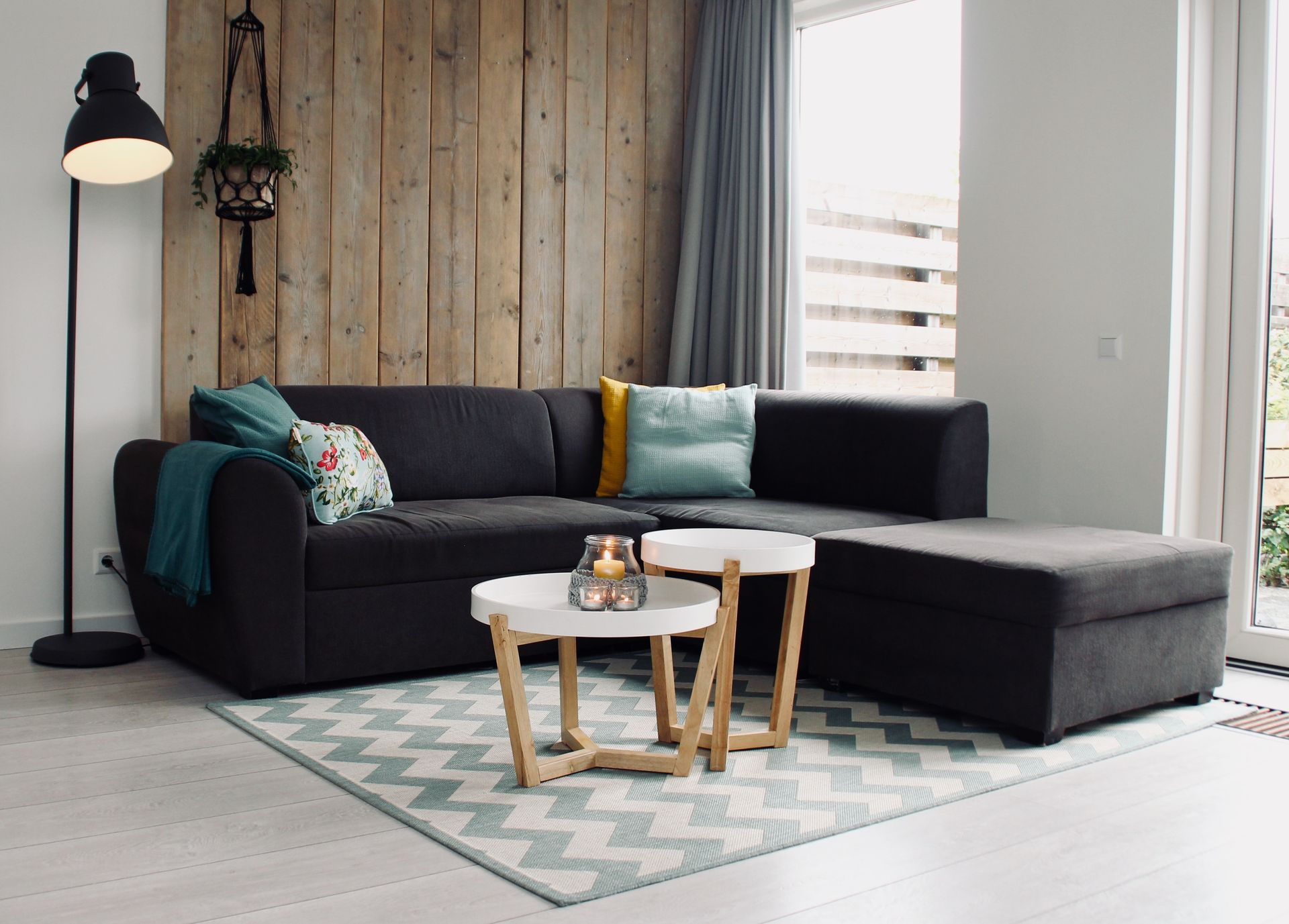 Super clean couch in a living room after a professional clean