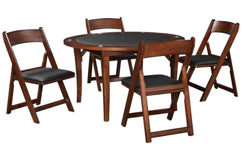 The Reagan Billiard Table Folding 48” Game Table And Chairs