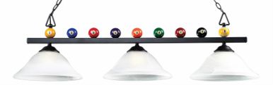 Billiard Ball Matte Black Pool Table Light