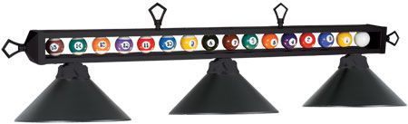 Billiard Balls Pool Table Light Black