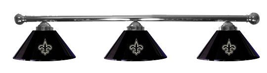 New Orleans Saints Pool Table Light - Chrome Bar