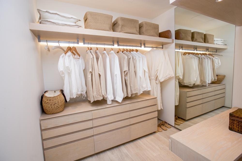 Tidy Walk-in Wardrobe — Cabinetry In Newcastle, NSW