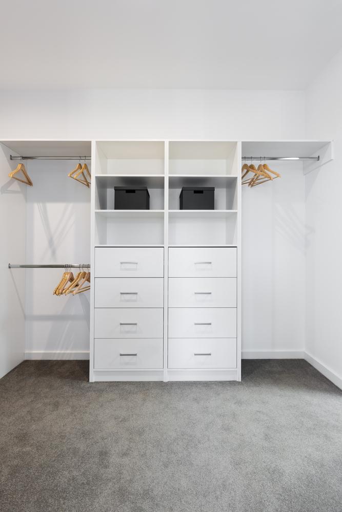 Contemporary Walk-in Closet Design — Cabinetry In Newcastle, NSW