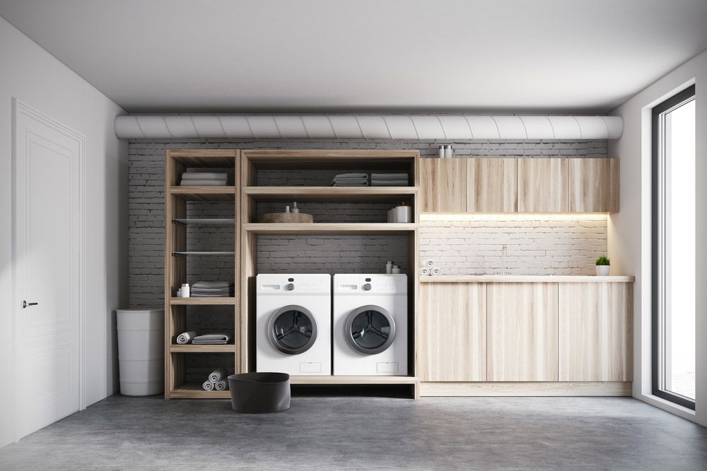 Laundry Cabinet and Divider — Cabinetry In Nambucca Heads, NSW