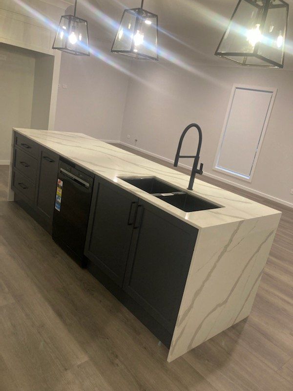 Kitchen Marble Bench Top — Cabinetry In Carrington, NSW