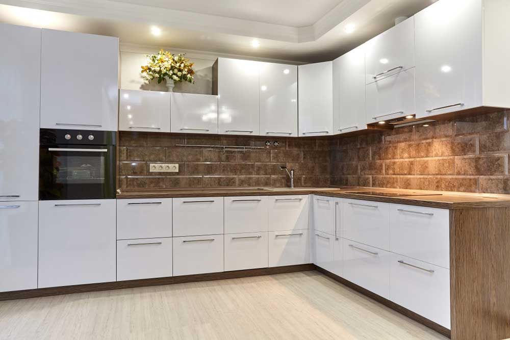 Simple Kitchen Design With White Cabinets — Cabinetry In Carrington, NSW