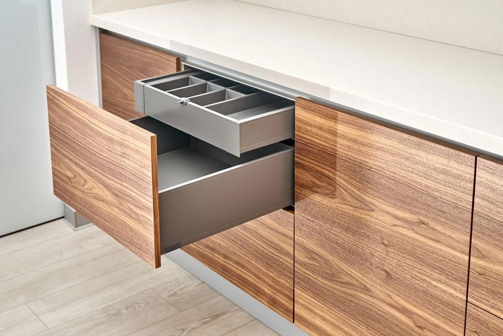 Wood Style Flat Pack Kitchen Cabinet