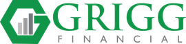 Grigg Financial Solutions The logo for grigg financial is a green hexagon with a graph on it.
